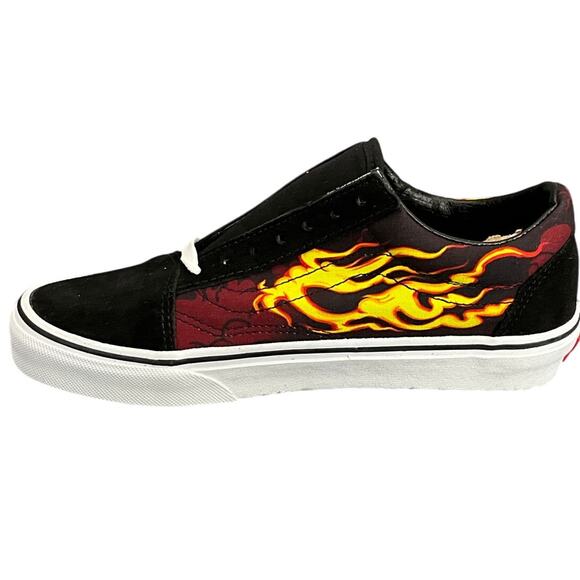 Vans Old Skool Samurai Rising Flame Black Red Yellow Sneakers Men 5.5 / Women 7 main image 4